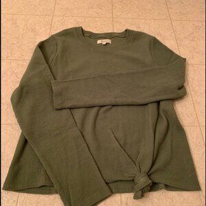 Madewell Elwood Knot Front Top in Palm Tree L